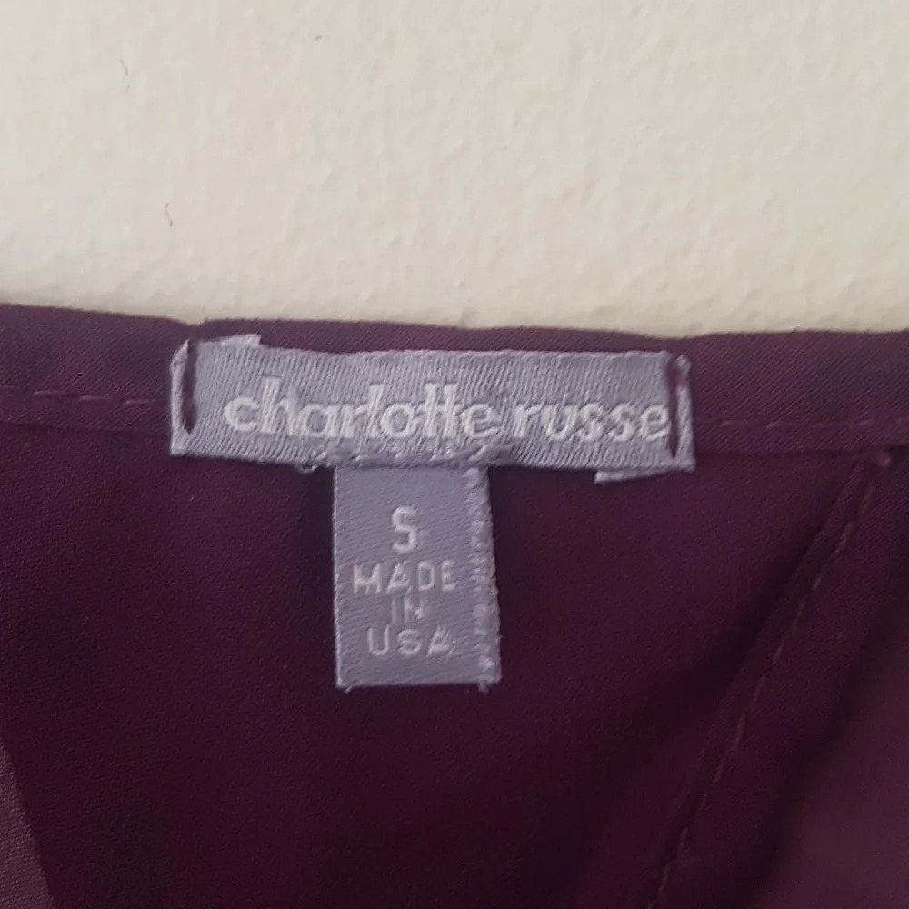 Sheer Purple Open Back Blouse - Picture 5 of 5